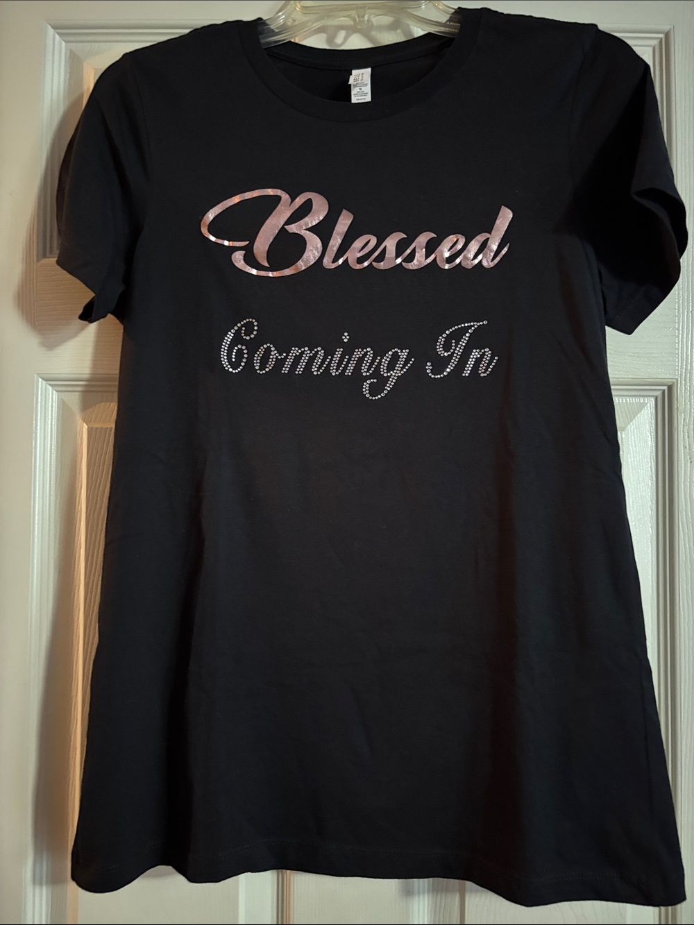 Blessed Coming In Black Graphic Tee